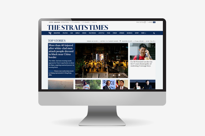 A personalised copy of the Straits Times for every reader