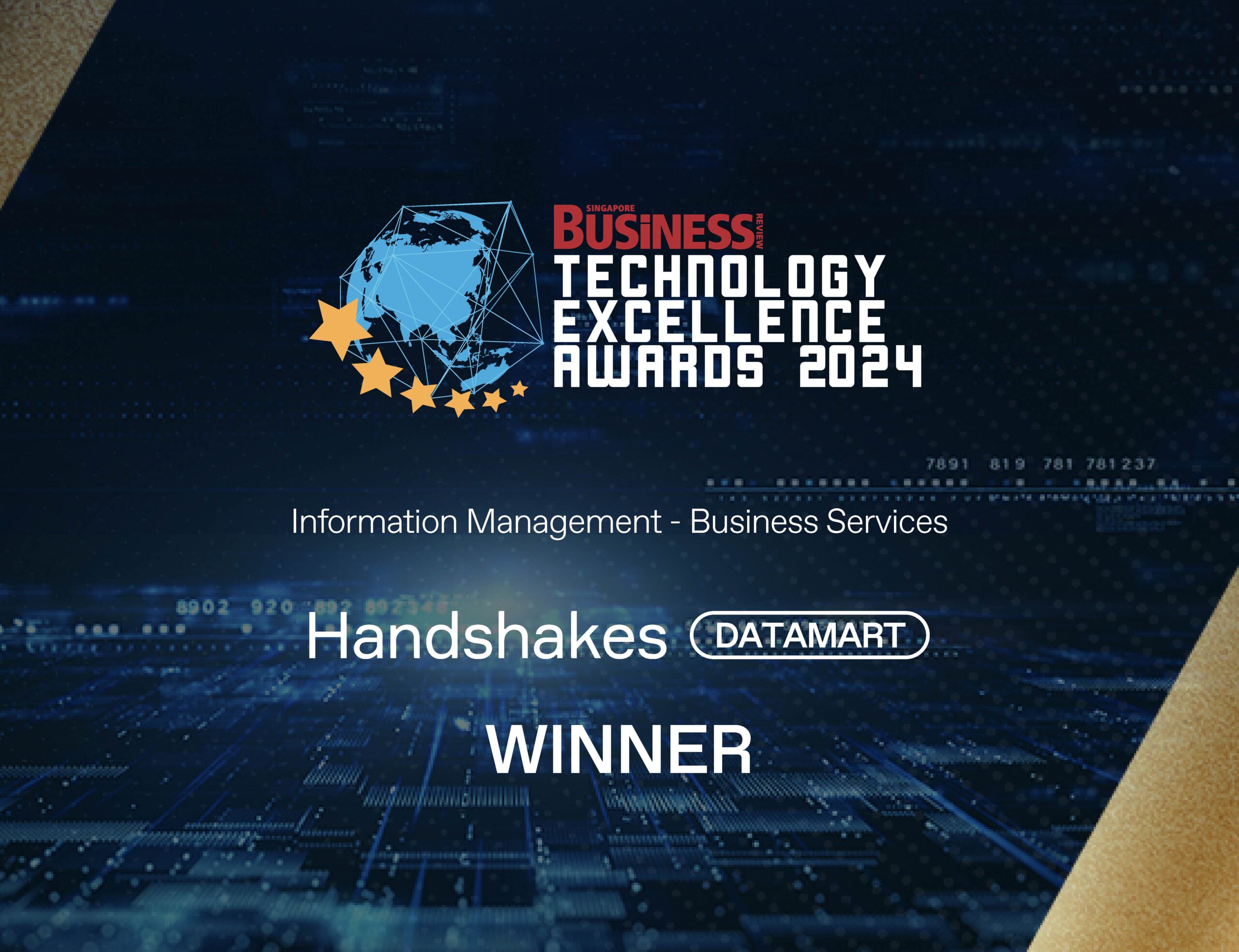 Handshakes DATAMART clinches award at Singapore Business Review Technology Excellence Awards 2024